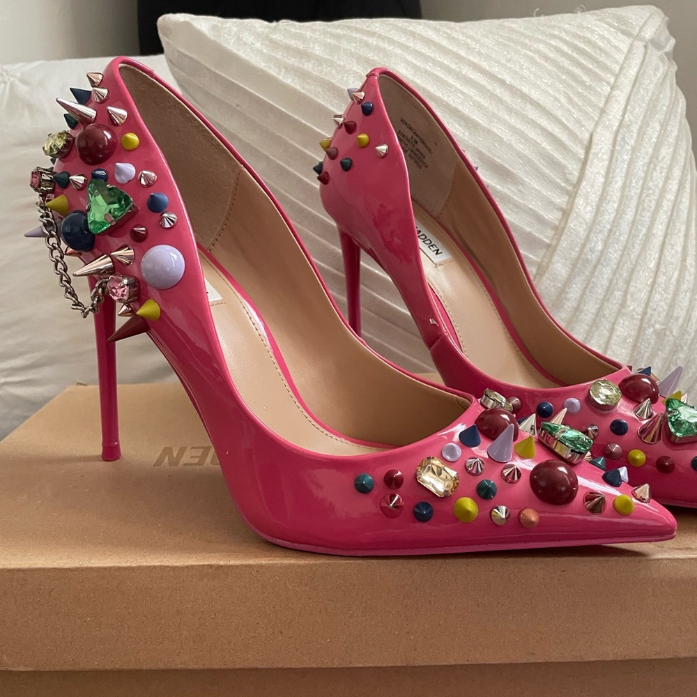 STEVE MADDEN  Pink Veronicka Multi Heels